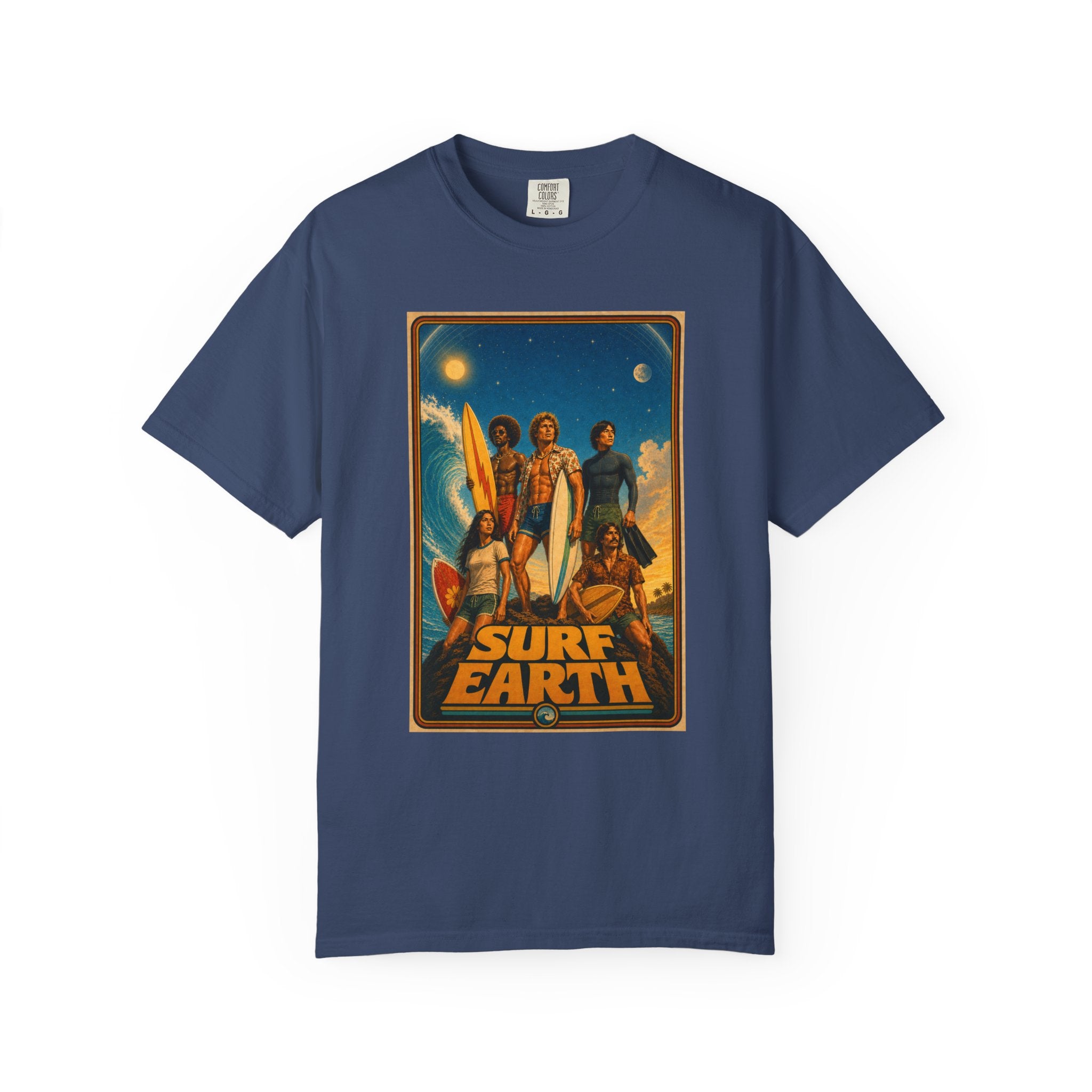 SURF EARTH Retro Beach Crew T-Shirt