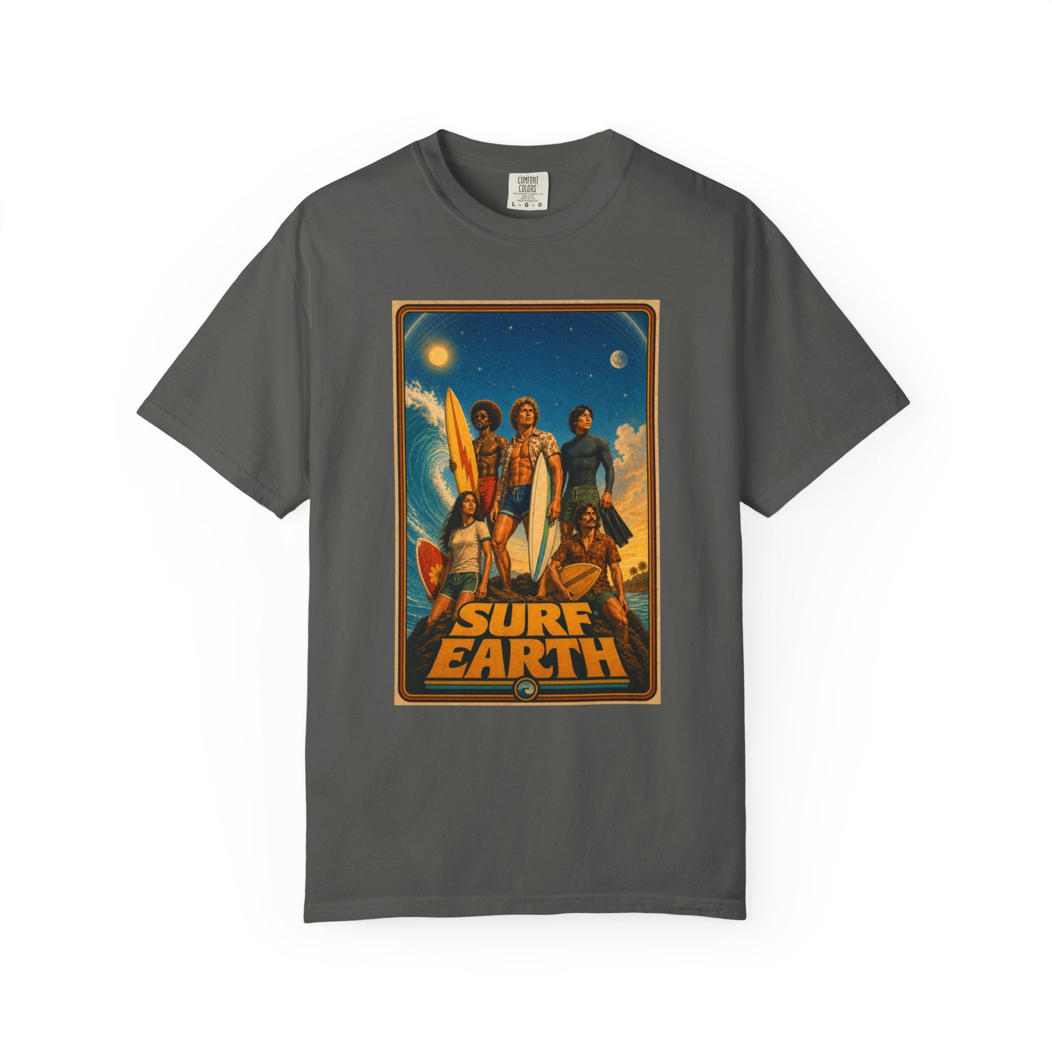 SURF EARTH Retro Beach Crew T-Shirt
