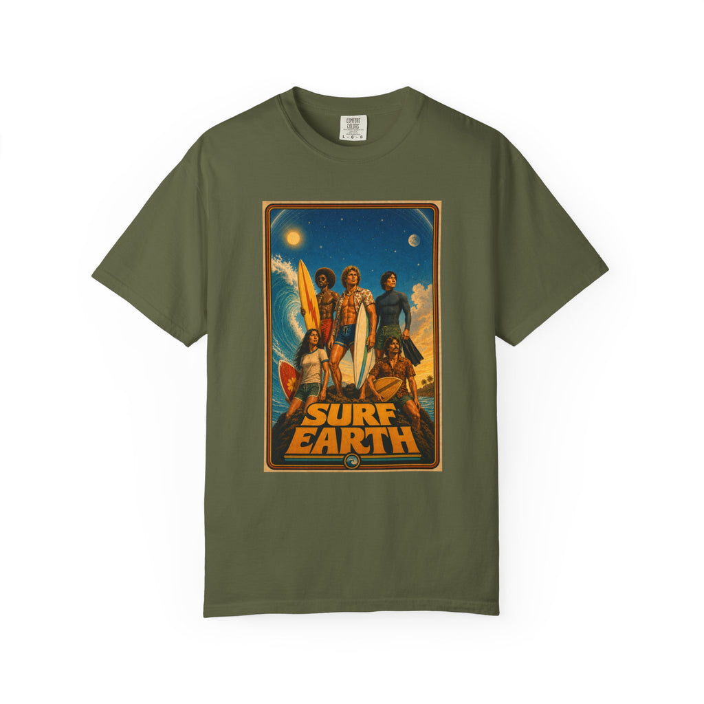 SURF EARTH Retro Beach Crew T-Shirt