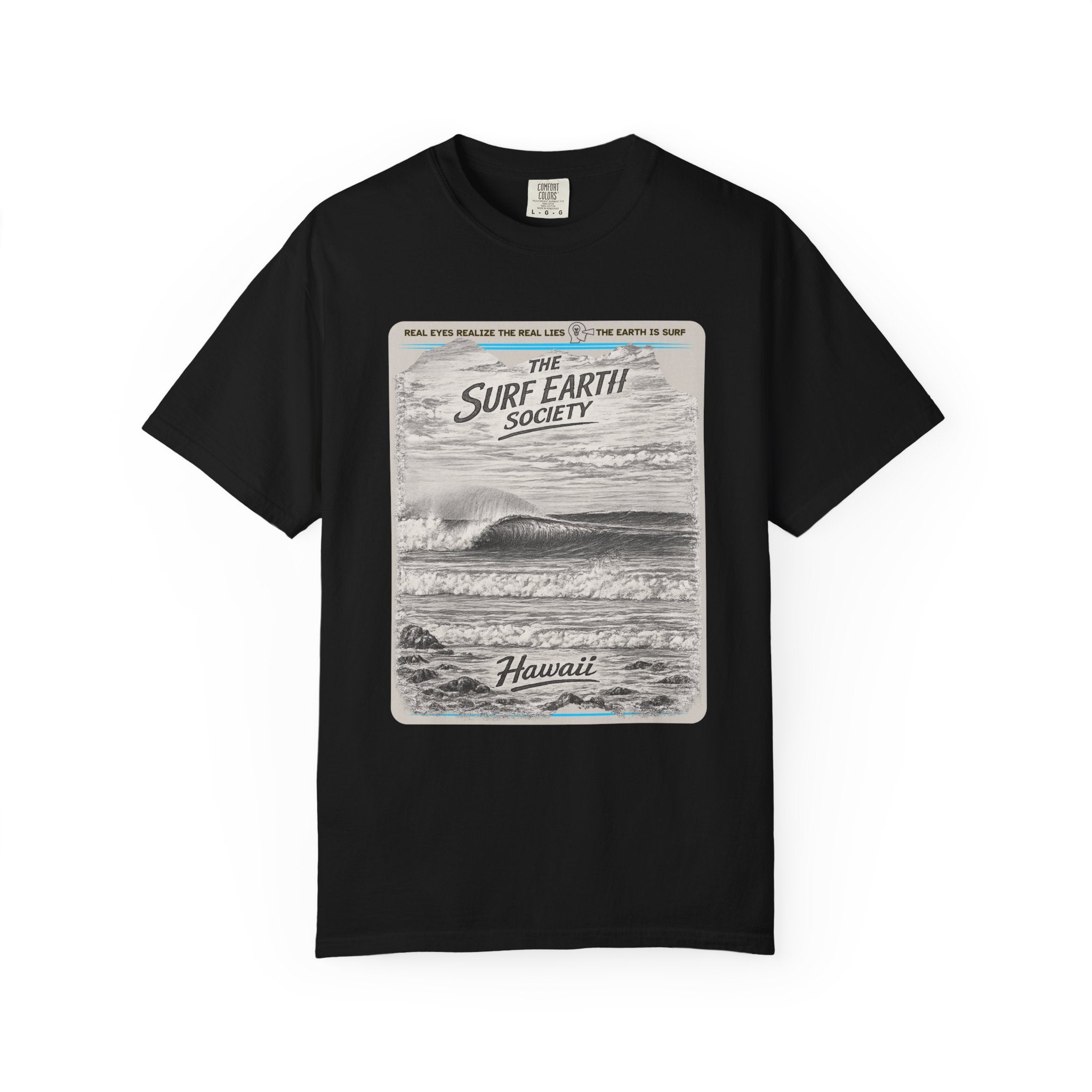 Hawaii Power THE SURF EARTH SOCIETY  Sketch Art T-Shirt