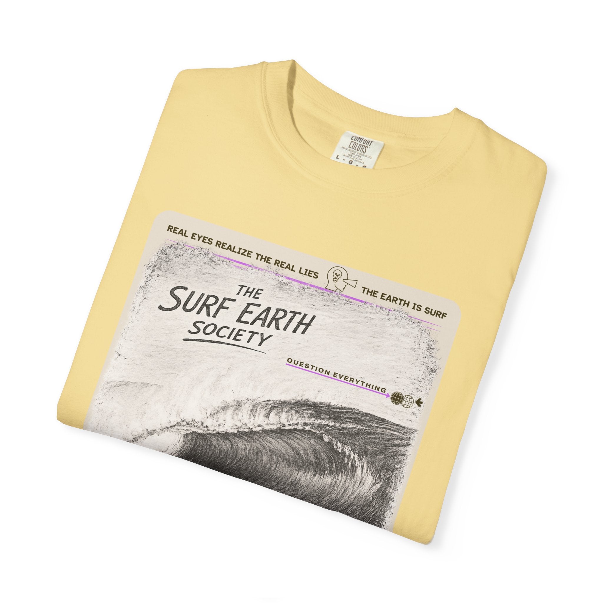 Tahiti Perfection THE SURF EARTH SOCIETY Sketch Art T-Shirt