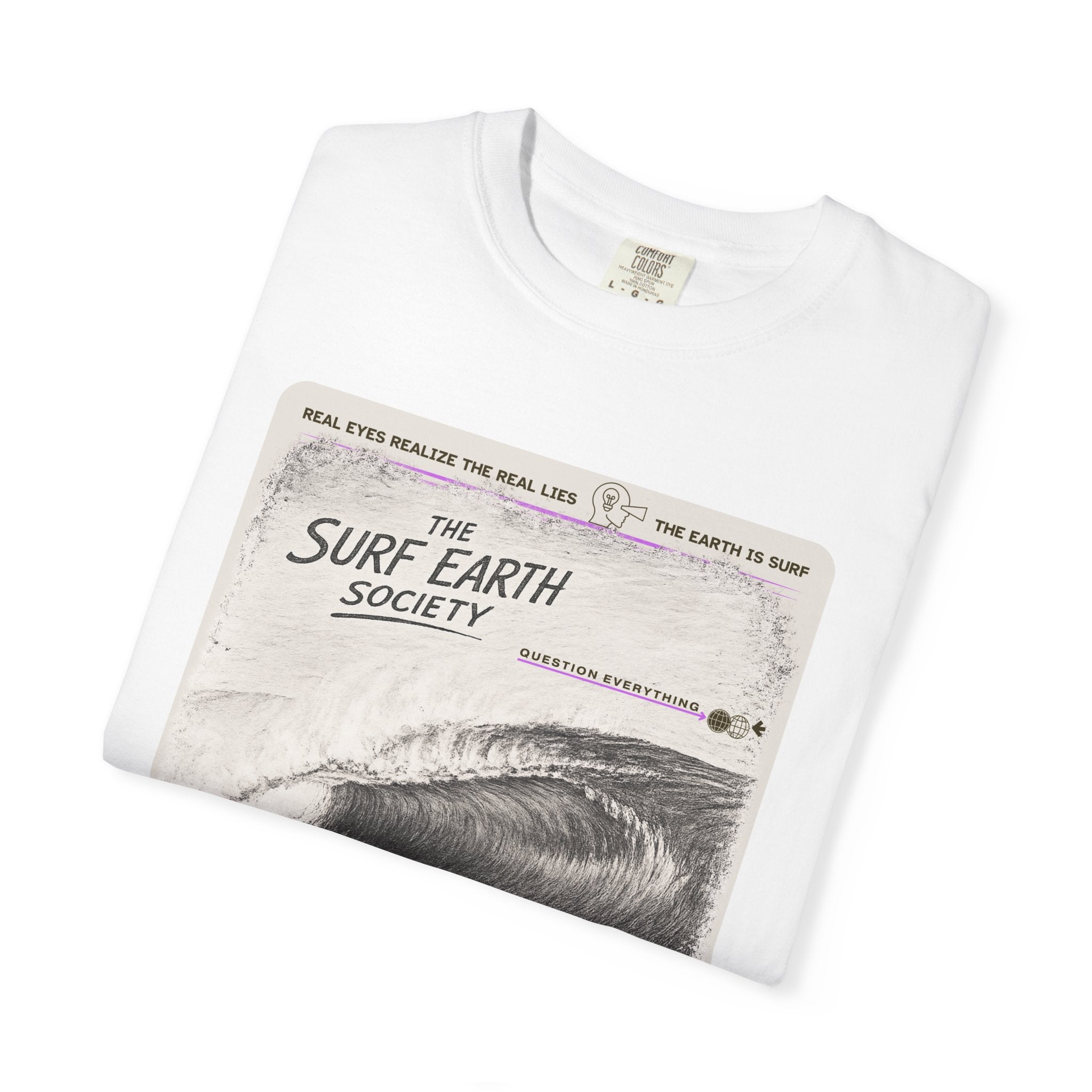 Tahiti Perfection THE SURF EARTH SOCIETY Sketch Art T-Shirt