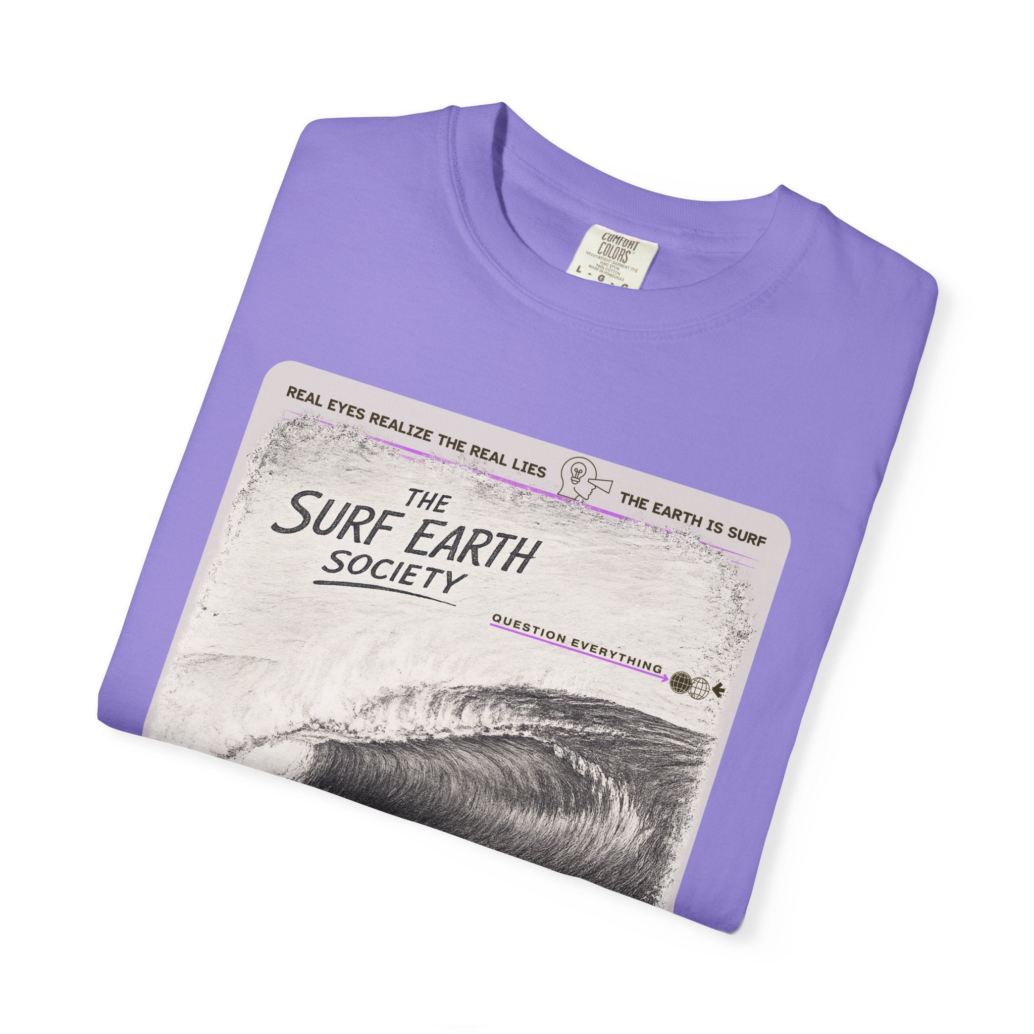 Tahiti Perfection THE SURF EARTH SOCIETY Sketch Art T-Shirt