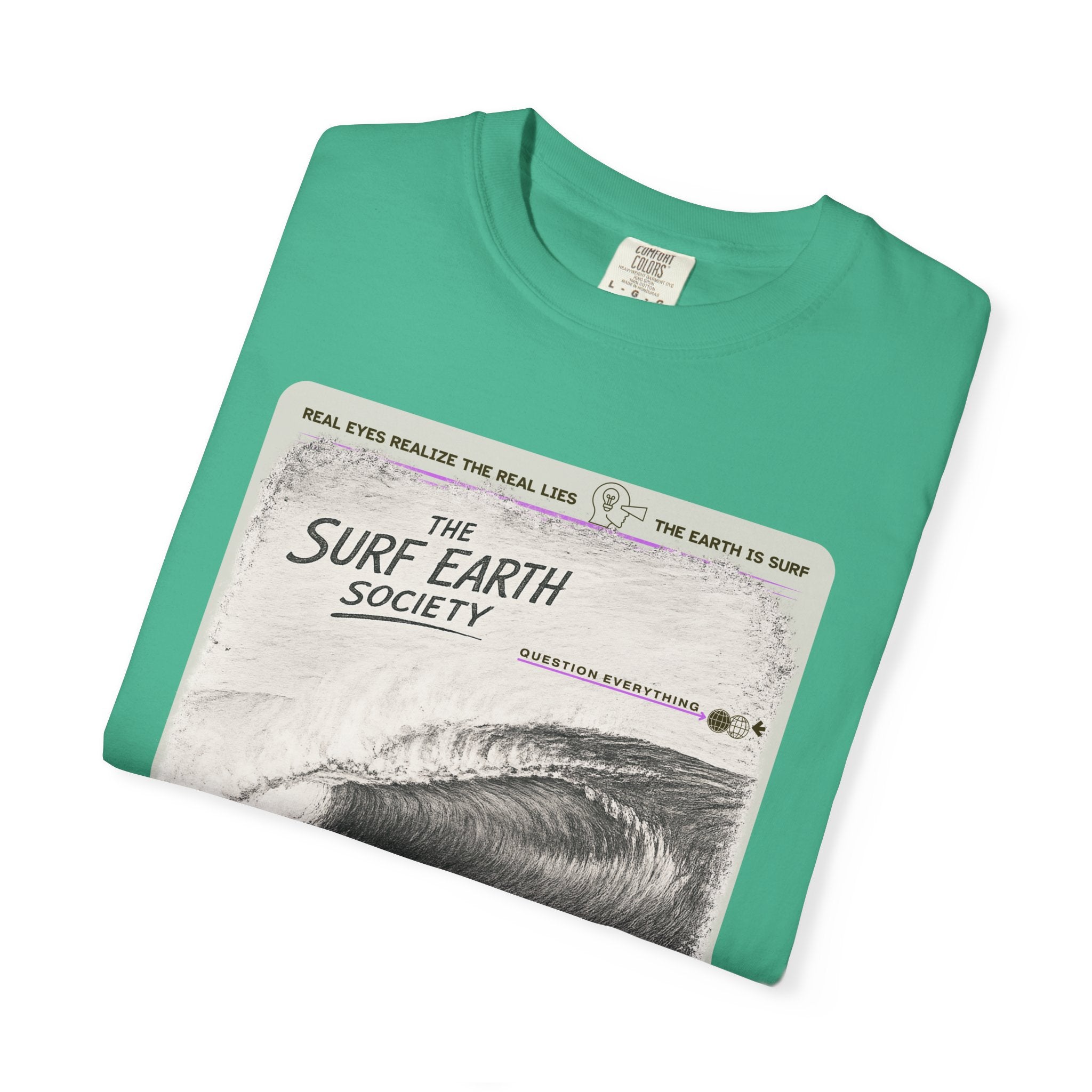 Tahiti Perfection THE SURF EARTH SOCIETY Sketch Art T-Shirt