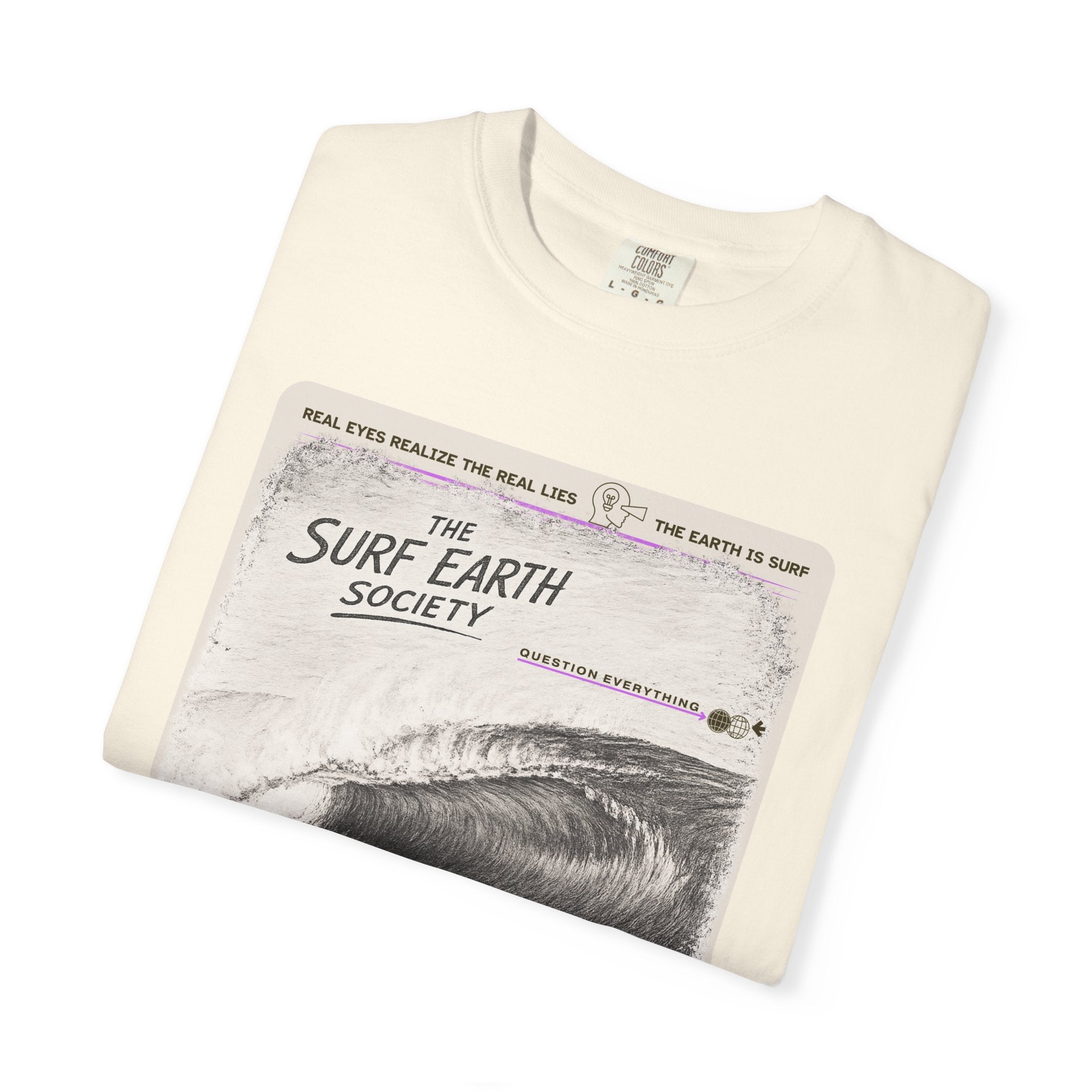 Tahiti Perfection THE SURF EARTH SOCIETY Sketch Art T-Shirt