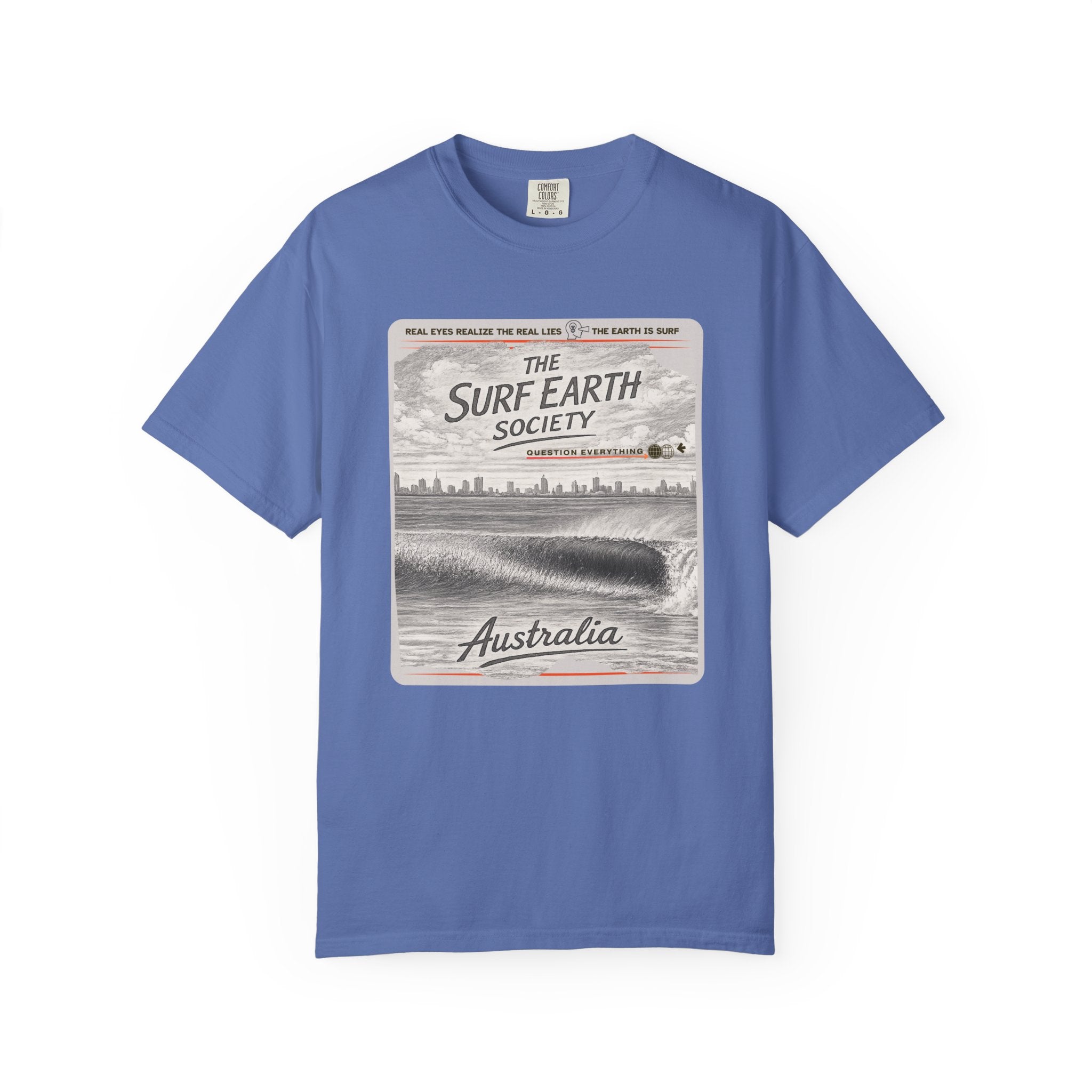 Australia Perfection THE SURF EARTH SOCIETY Sketch Art T-Shirt