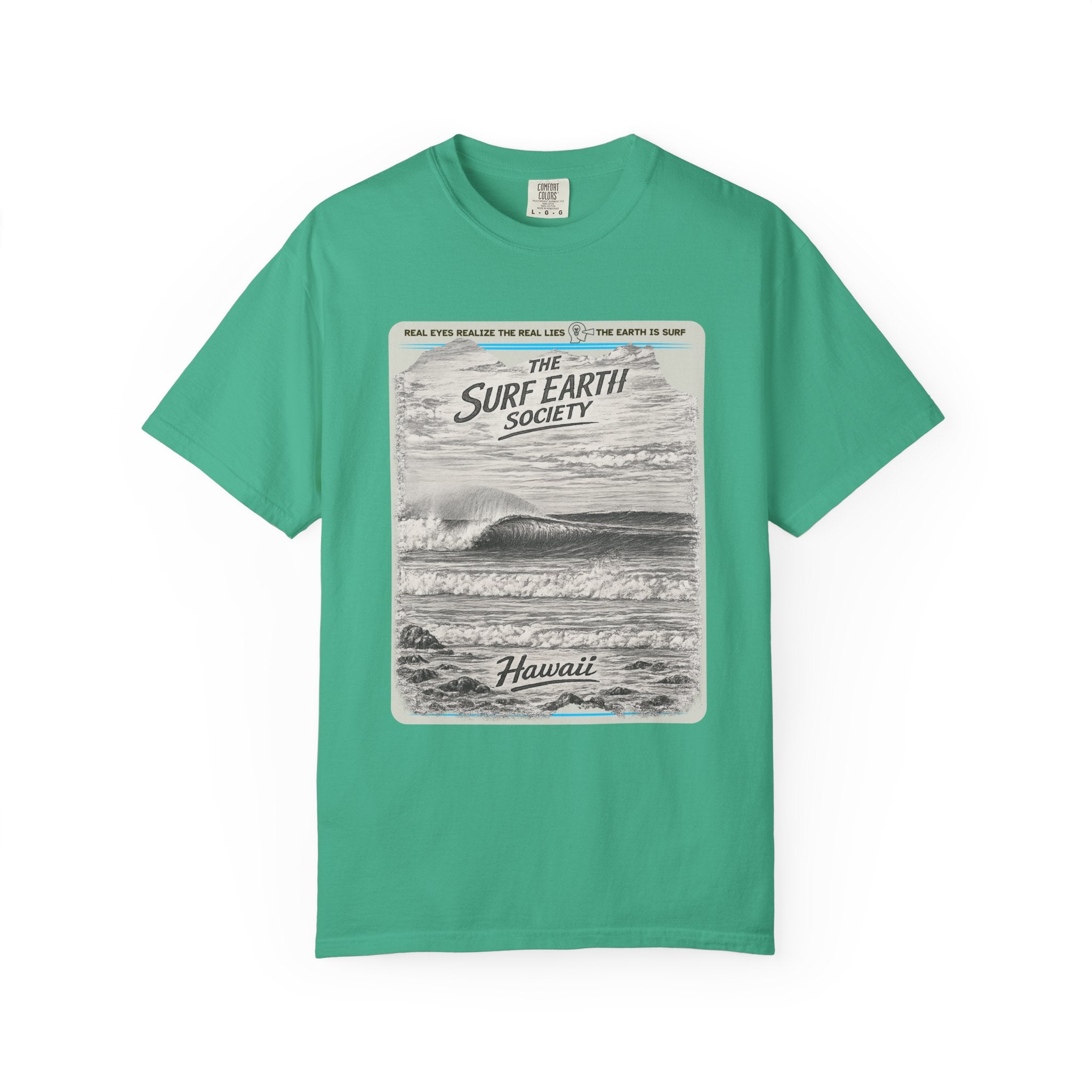 Hawaii Power THE SURF EARTH SOCIETY  Sketch Art T-Shirt