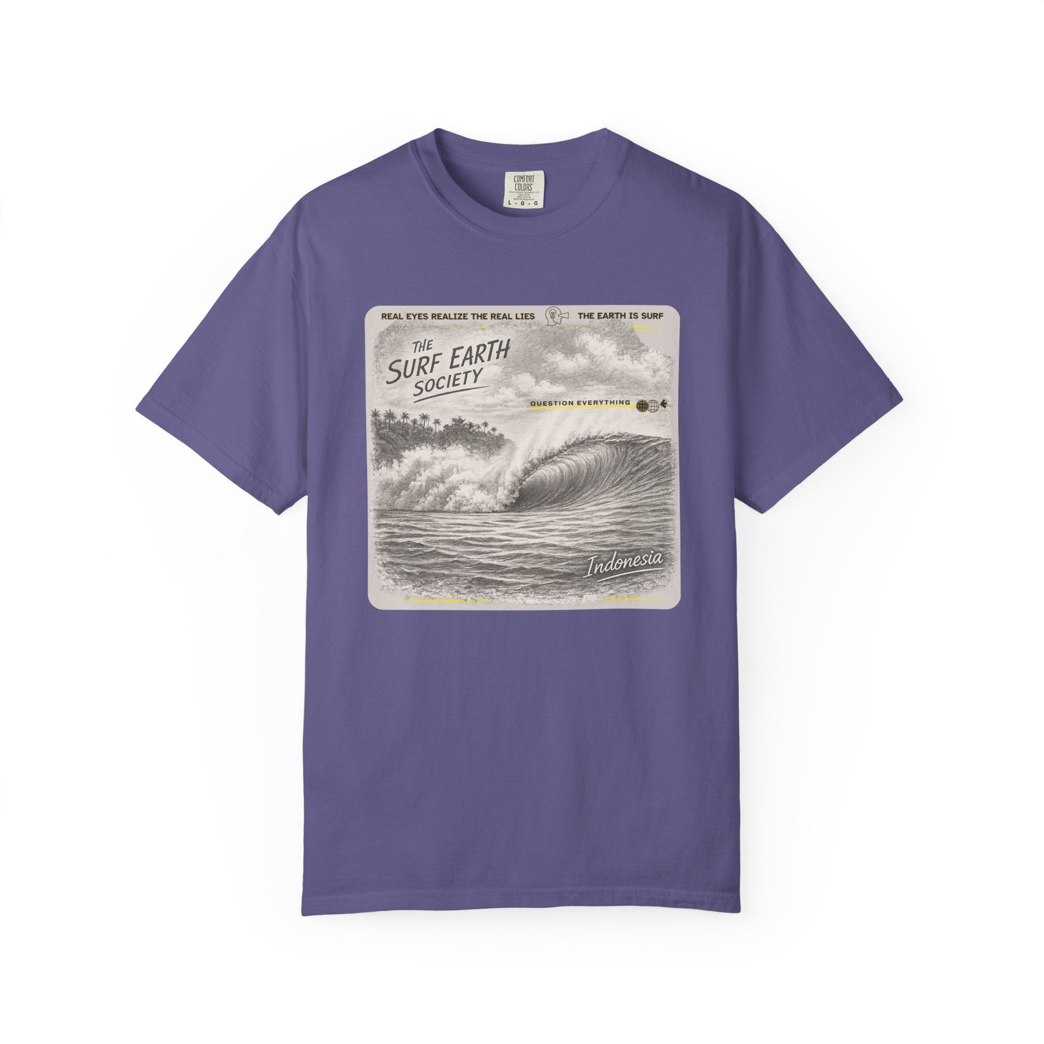 Indonesia Express THE SURF EARTH SOCIETY Sketch Art T-Shirt