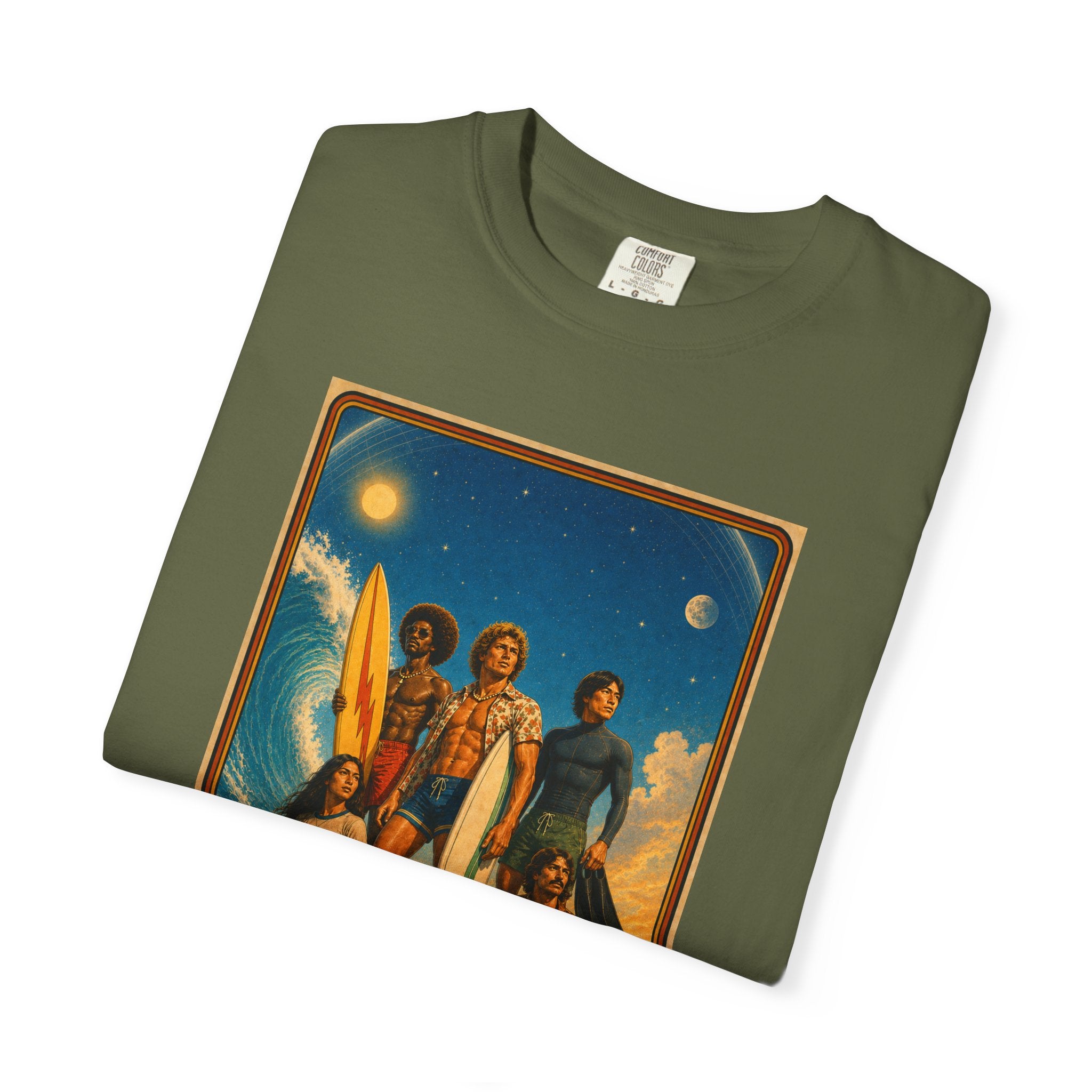 SURF EARTH Retro Beach Crew T-Shirt