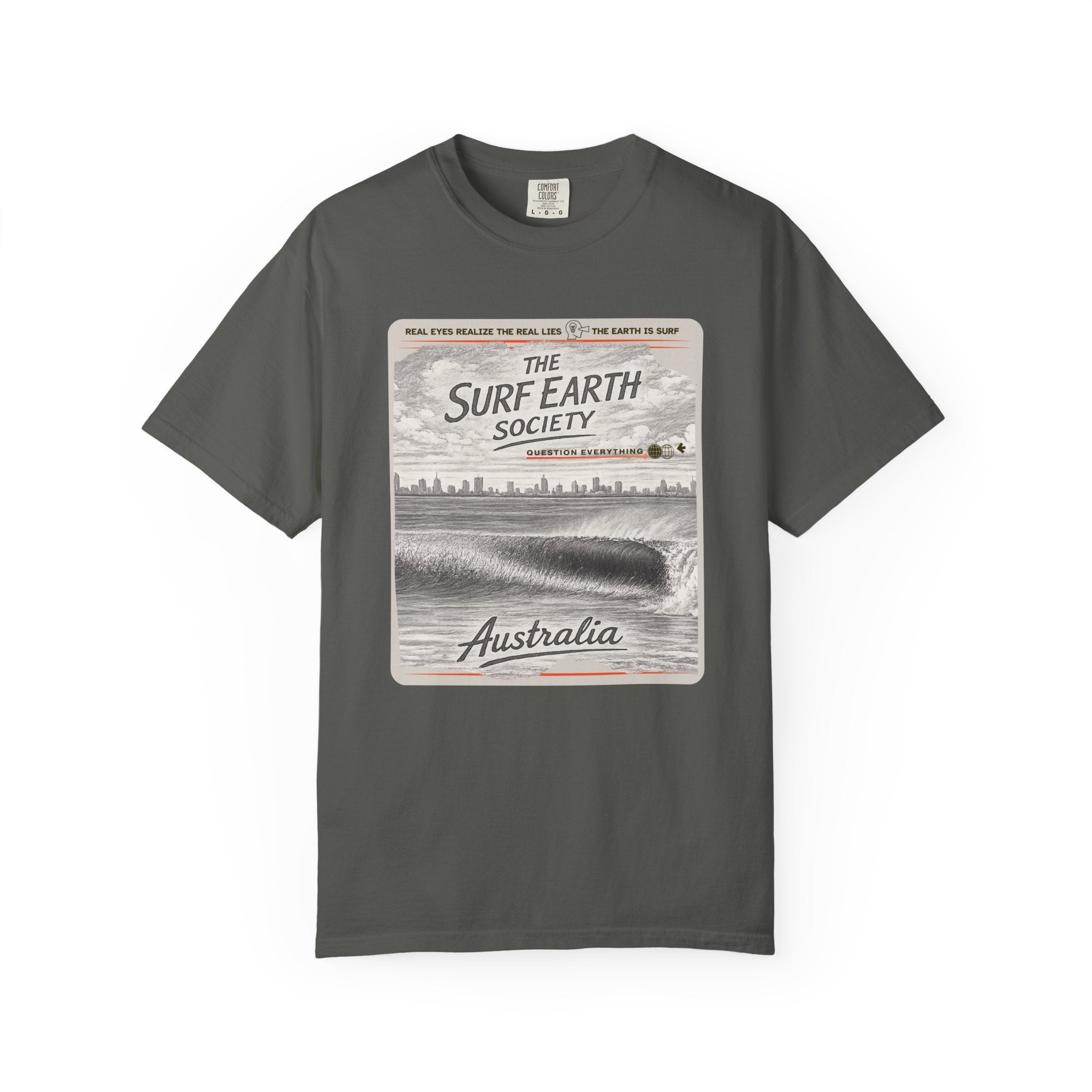 Australia Perfection THE SURF EARTH SOCIETY Sketch Art T-Shirt