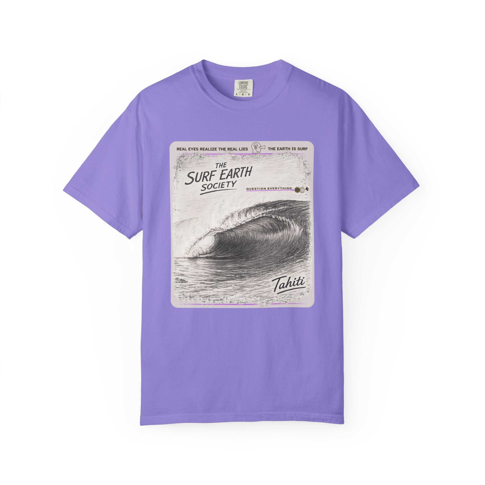 Tahiti Perfection THE SURF EARTH SOCIETY Sketch Art T-Shirt