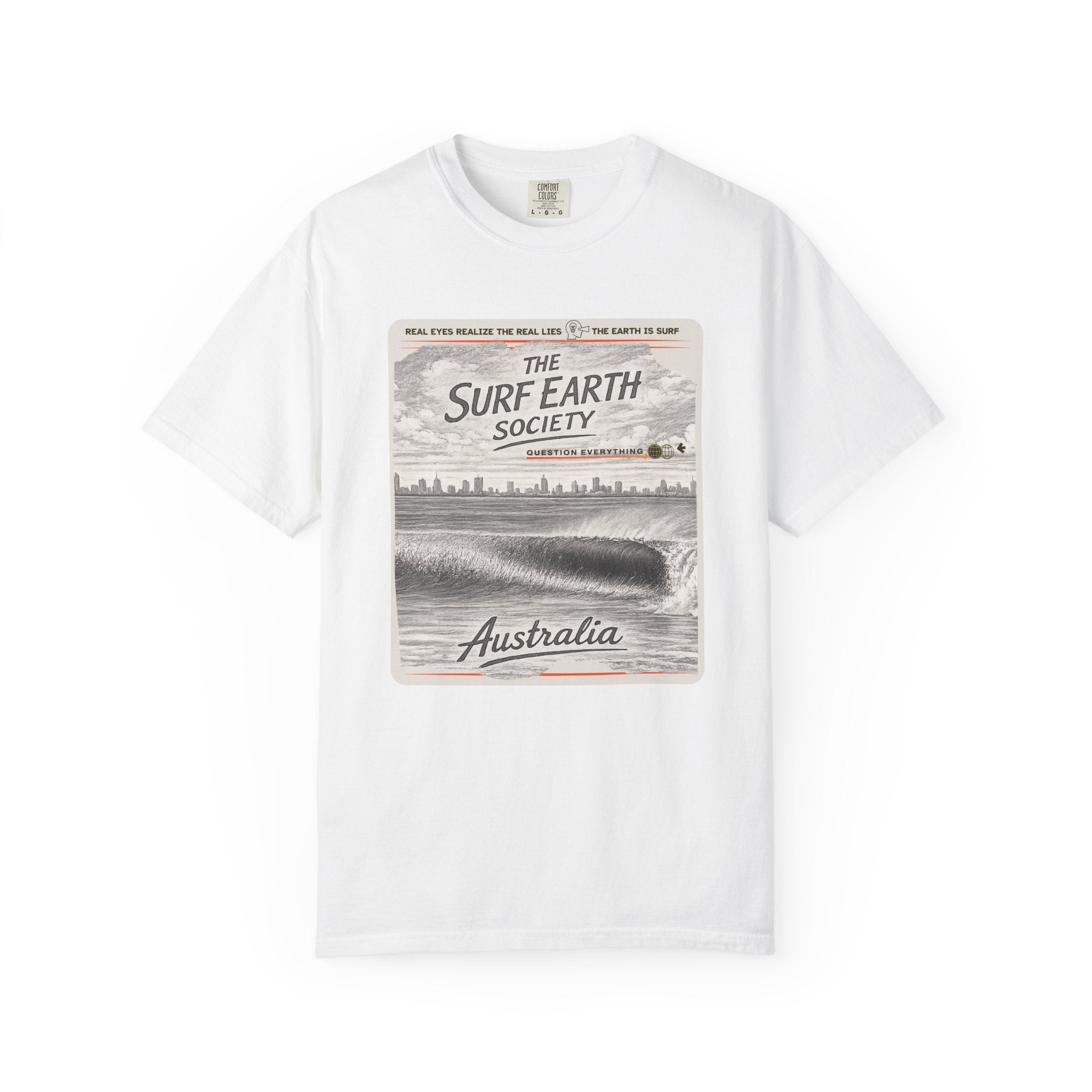 Australia Perfection THE SURF EARTH SOCIETY Sketch Art T-Shirt