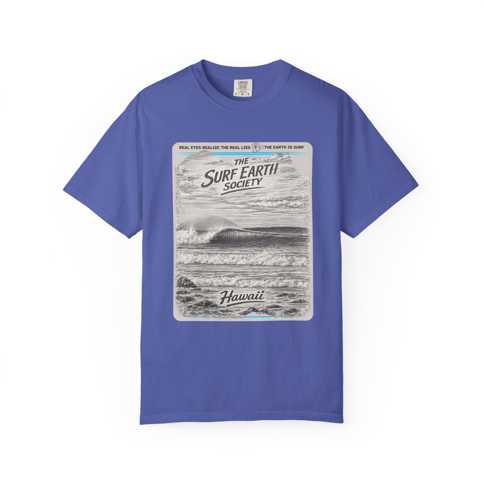 Hawaii Power THE SURF EARTH SOCIETY  Sketch Art T-Shirt
