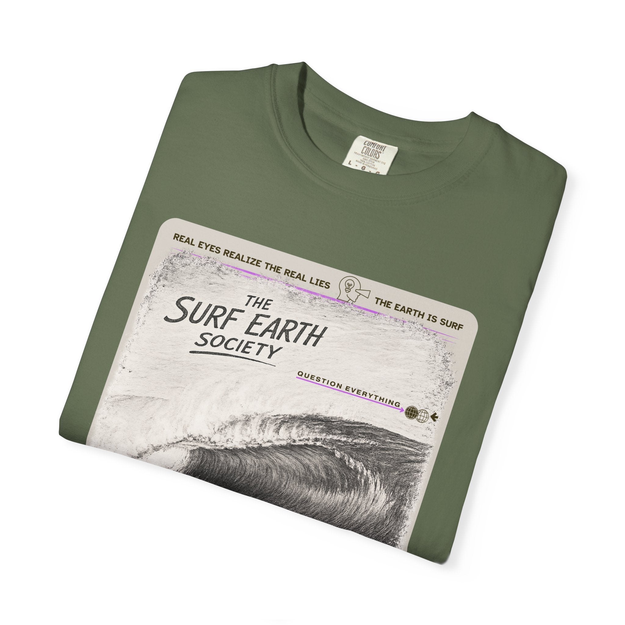 Tahiti Perfection THE SURF EARTH SOCIETY Sketch Art T-Shirt