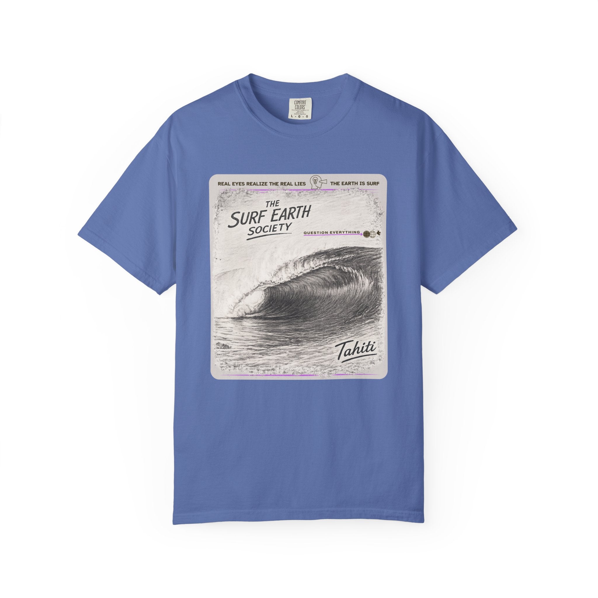 Tahiti Perfection THE SURF EARTH SOCIETY Sketch Art T-Shirt
