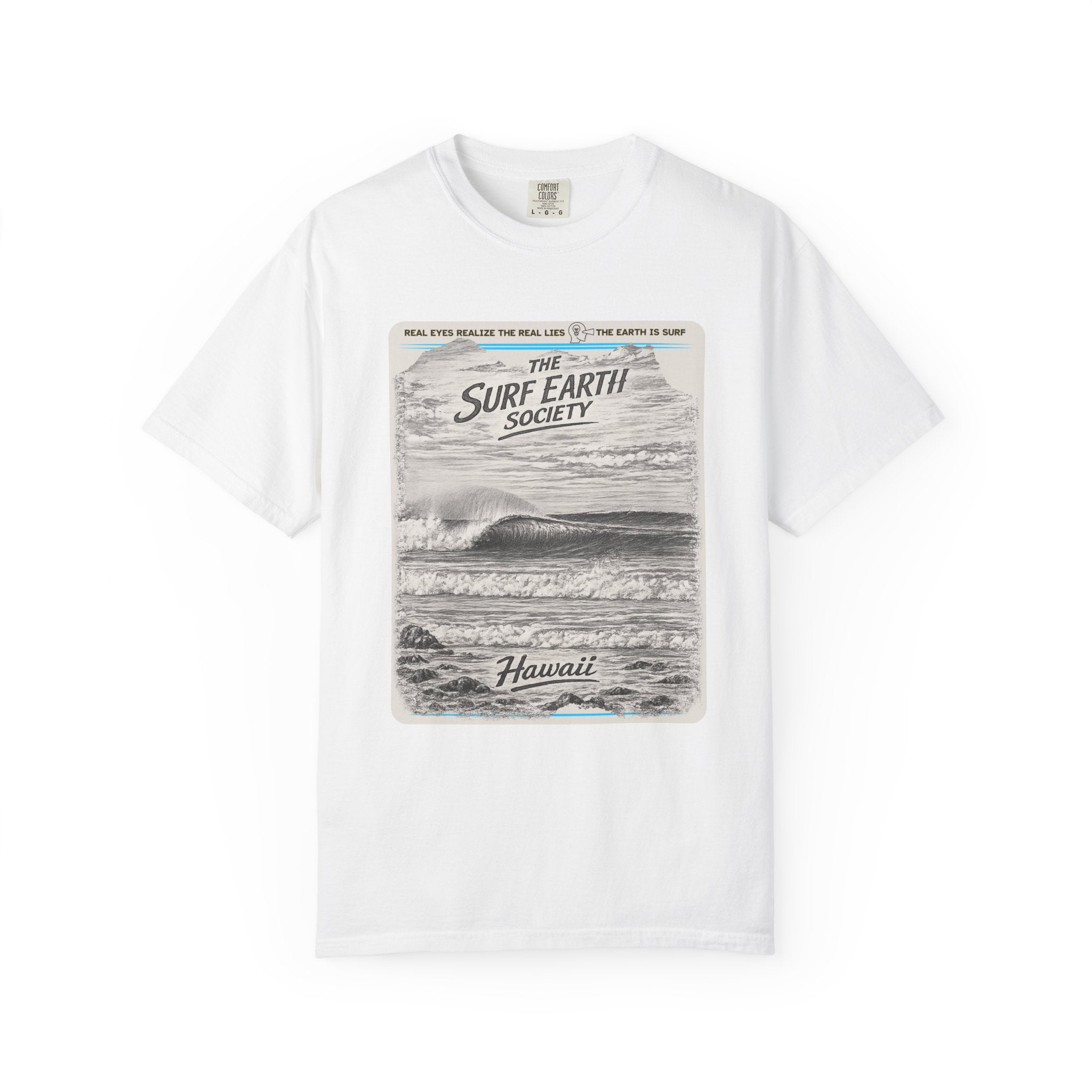 Hawaii Power THE SURF EARTH SOCIETY  Sketch Art T-Shirt