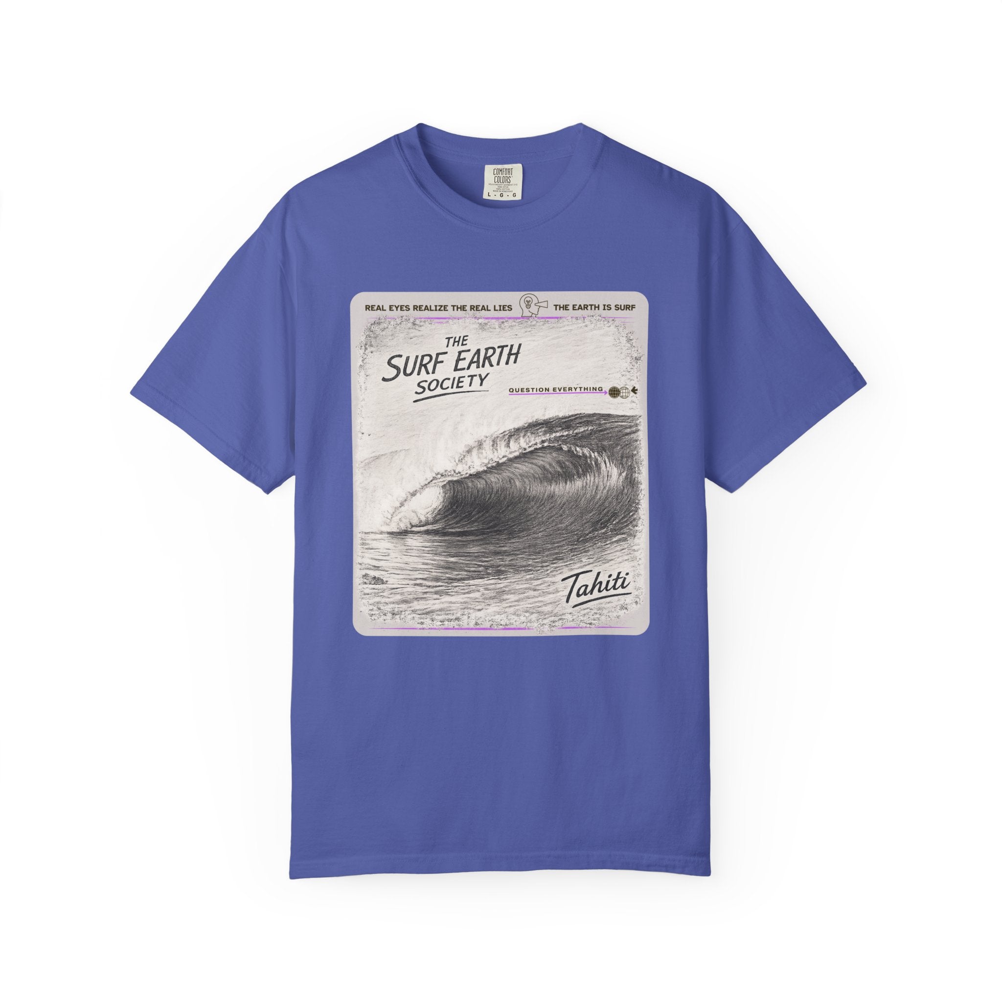 Tahiti Perfection THE SURF EARTH SOCIETY Sketch Art T-Shirt