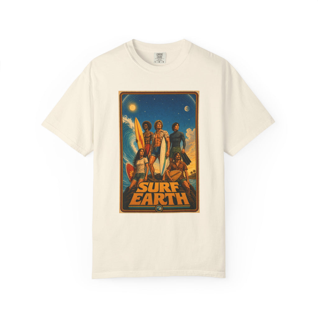 SURF EARTH Retro Beach Crew T-Shirt