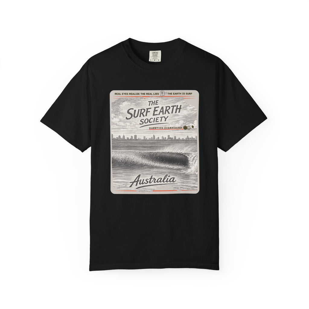 Australia Perfection THE SURF EARTH SOCIETY Sketch Art T-Shirt