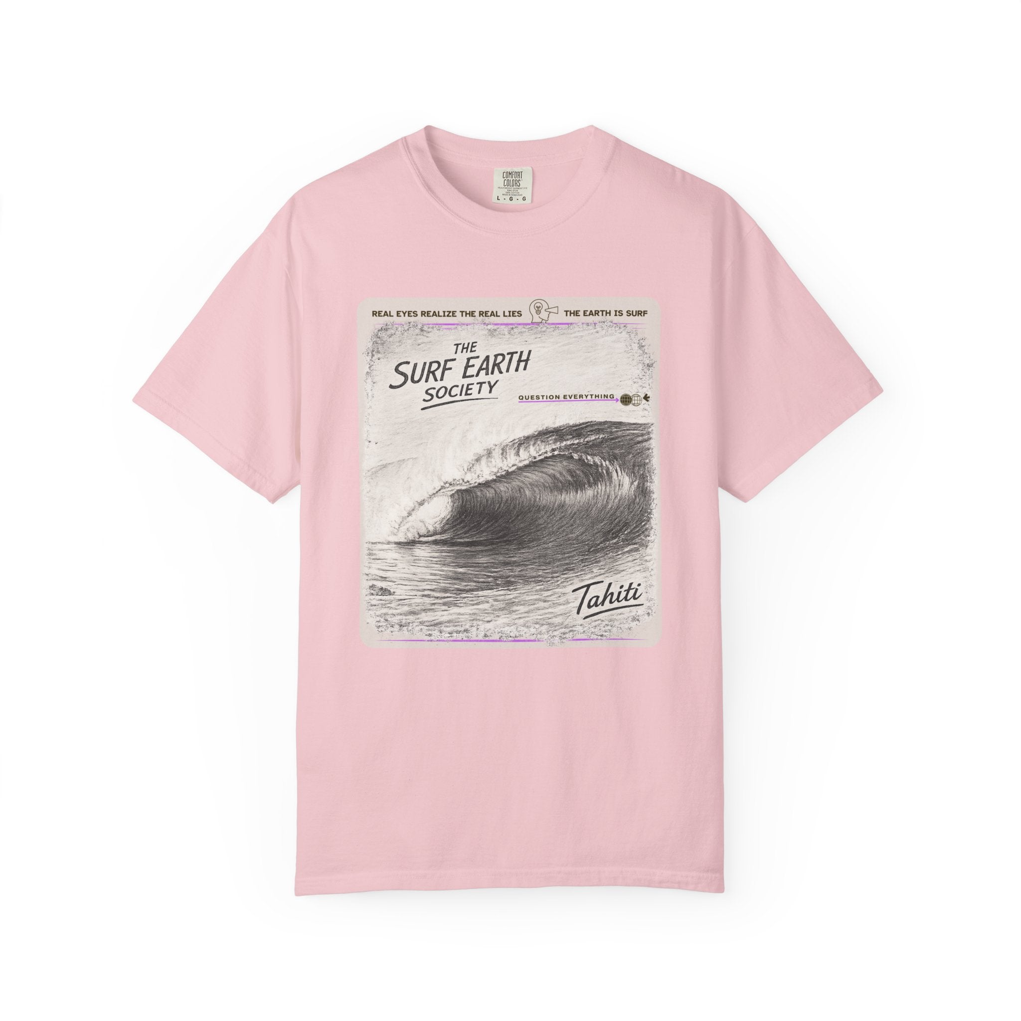 Tahiti Perfection THE SURF EARTH SOCIETY Sketch Art T-Shirt