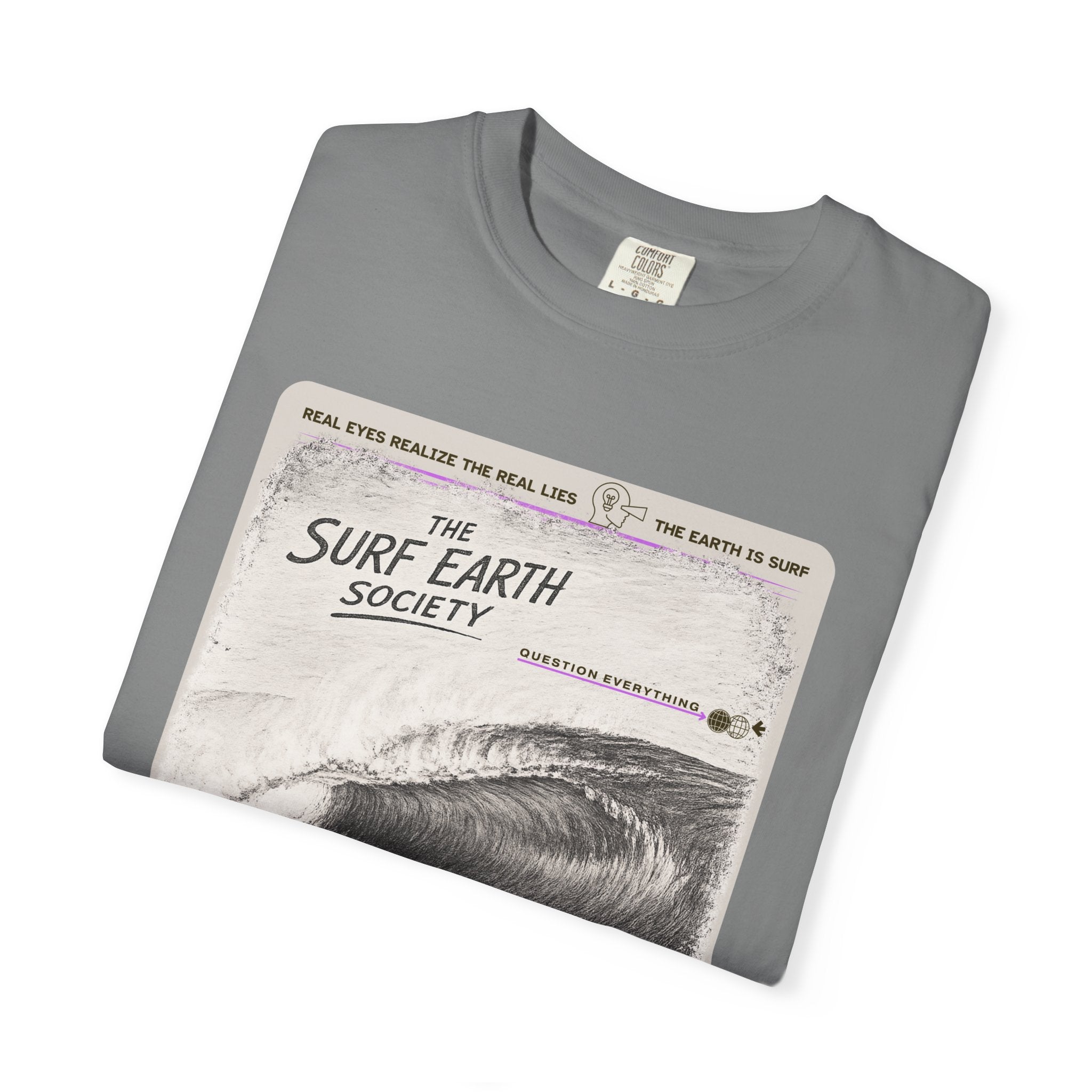 Tahiti Perfection THE SURF EARTH SOCIETY Sketch Art T-Shirt