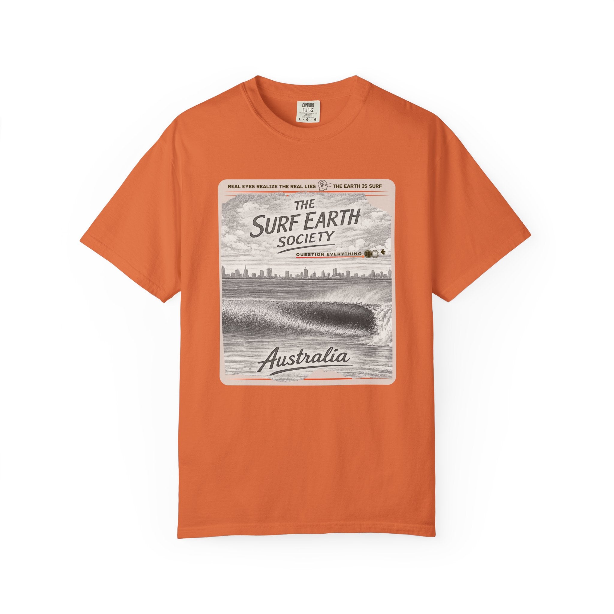 Australia Perfection THE SURF EARTH SOCIETY Sketch Art T-Shirt