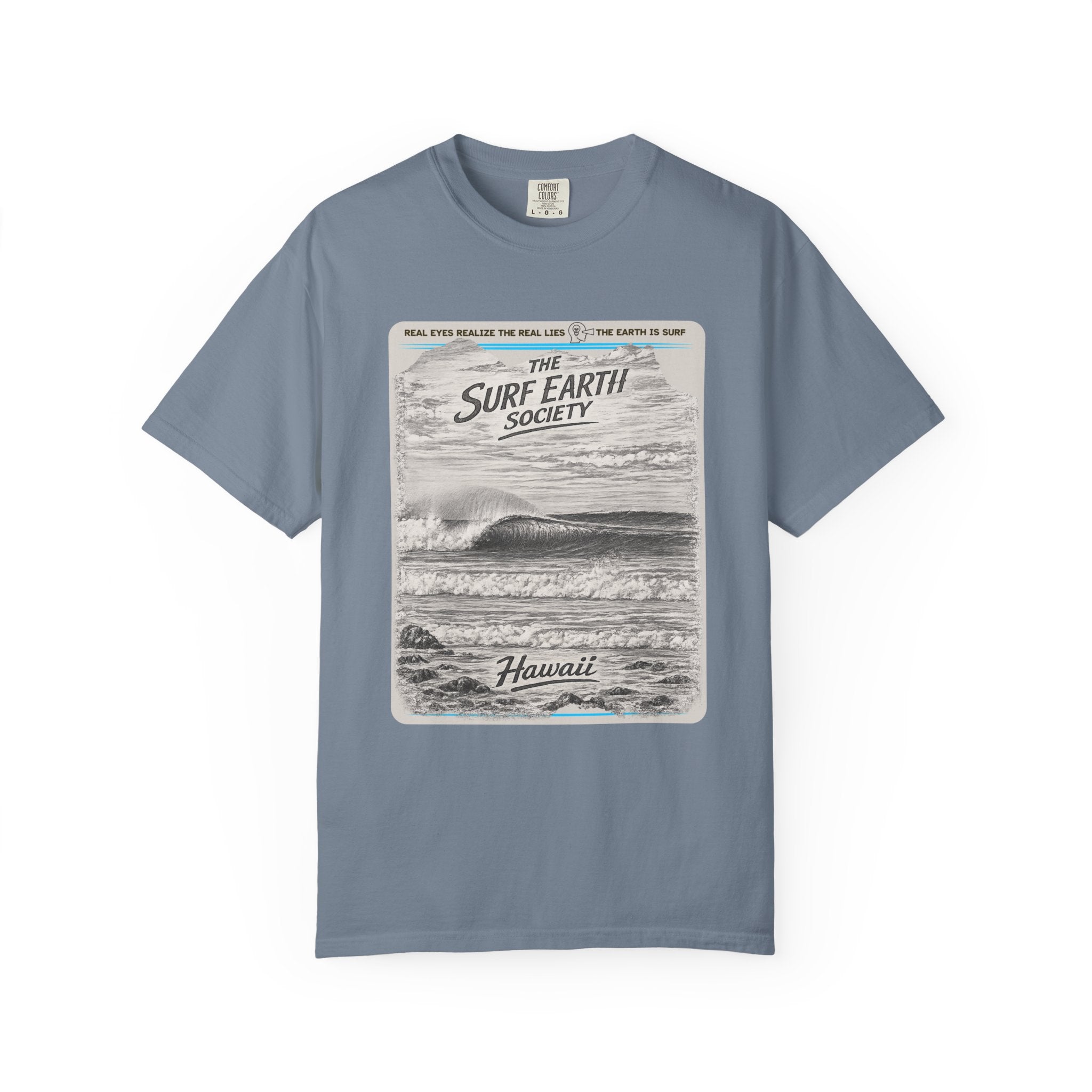 Hawaii Power THE SURF EARTH SOCIETY  Sketch Art T-Shirt