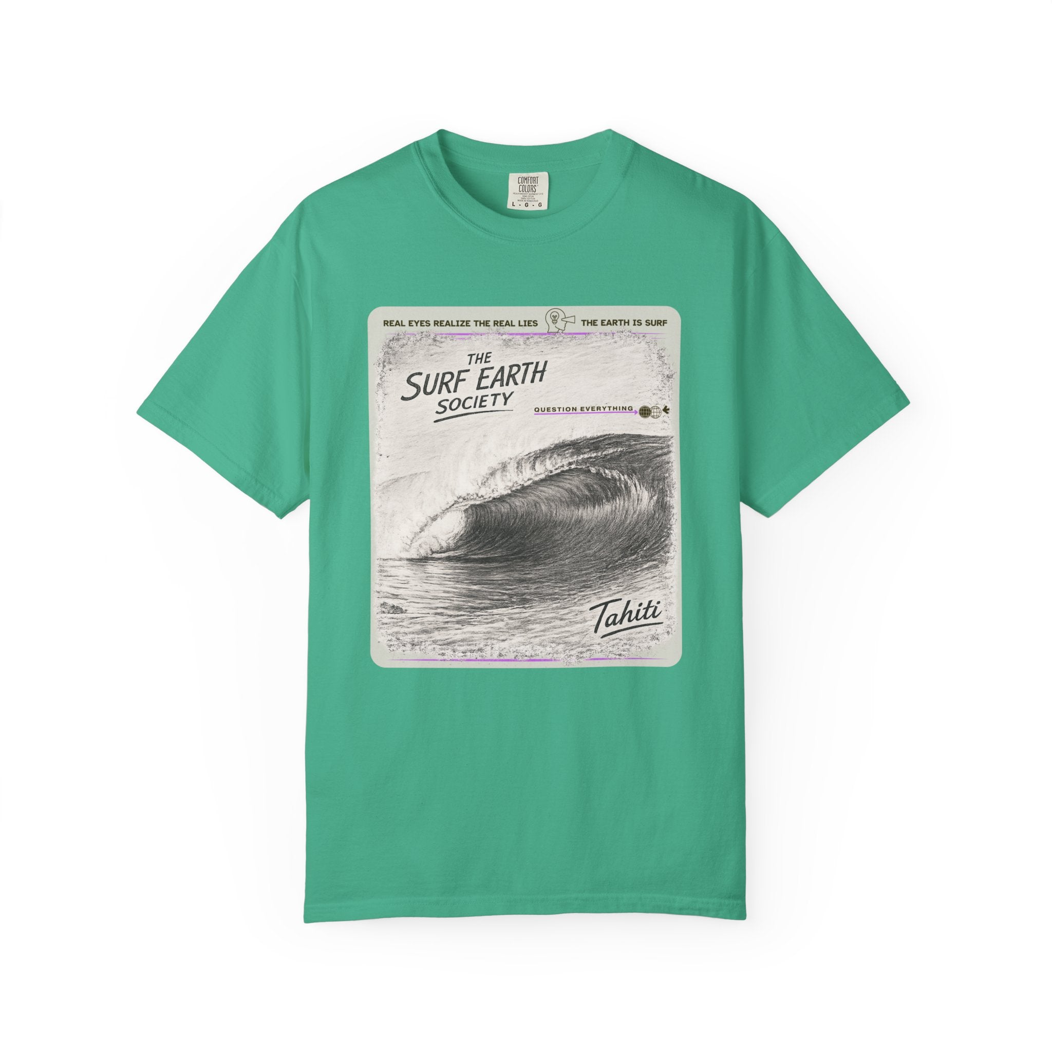Tahiti Perfection THE SURF EARTH SOCIETY Sketch Art T-Shirt