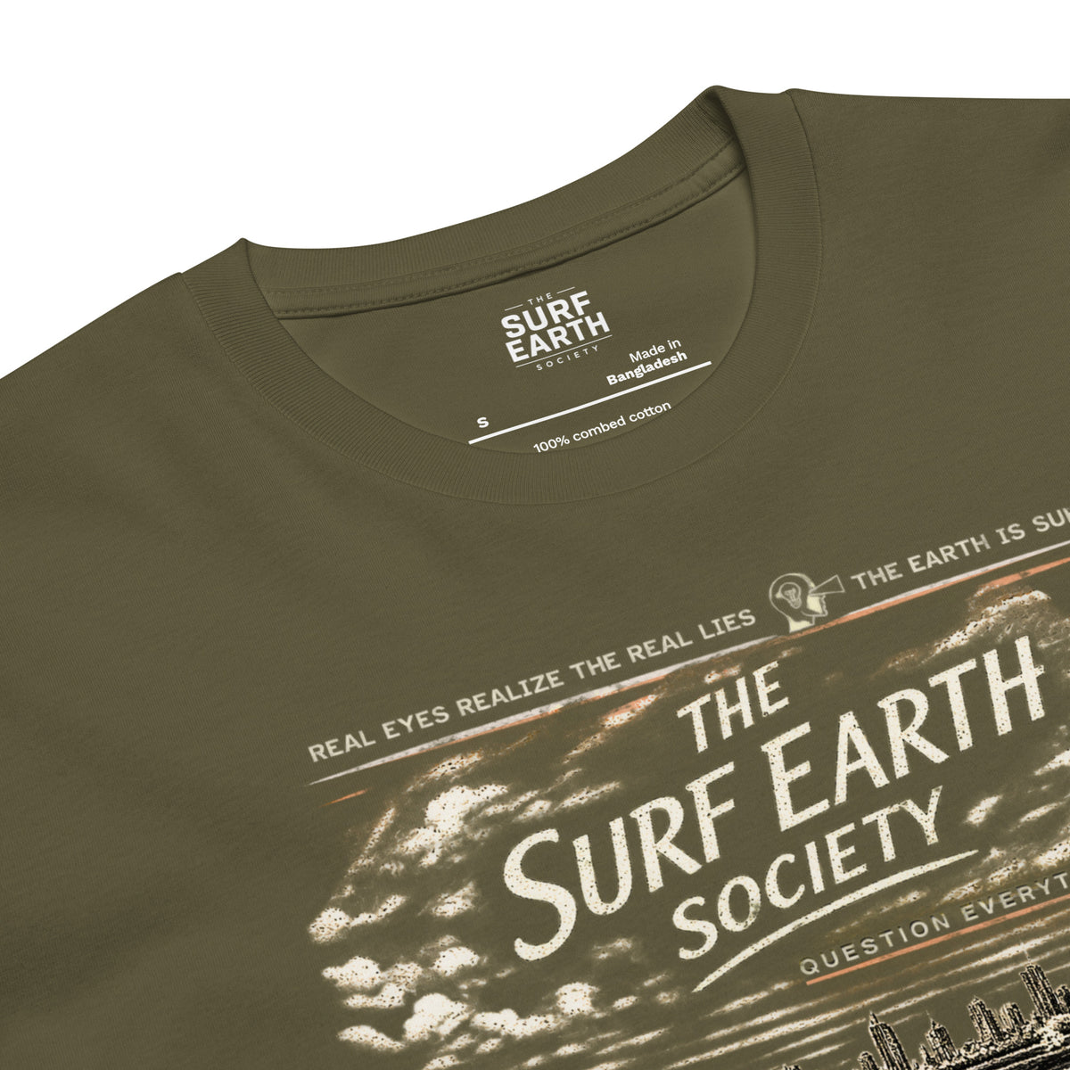 The Surf Earth Society Vintage Australia Rustic graphic tee in army green