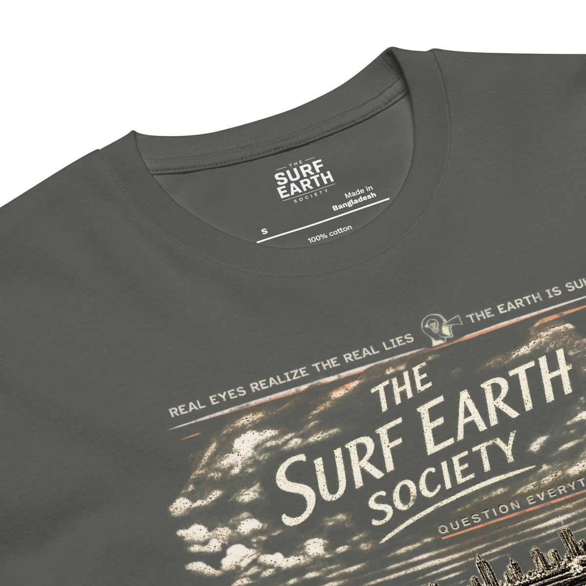 The Surf Earth Societty Vintage Australia Rustic graphic tee in gray