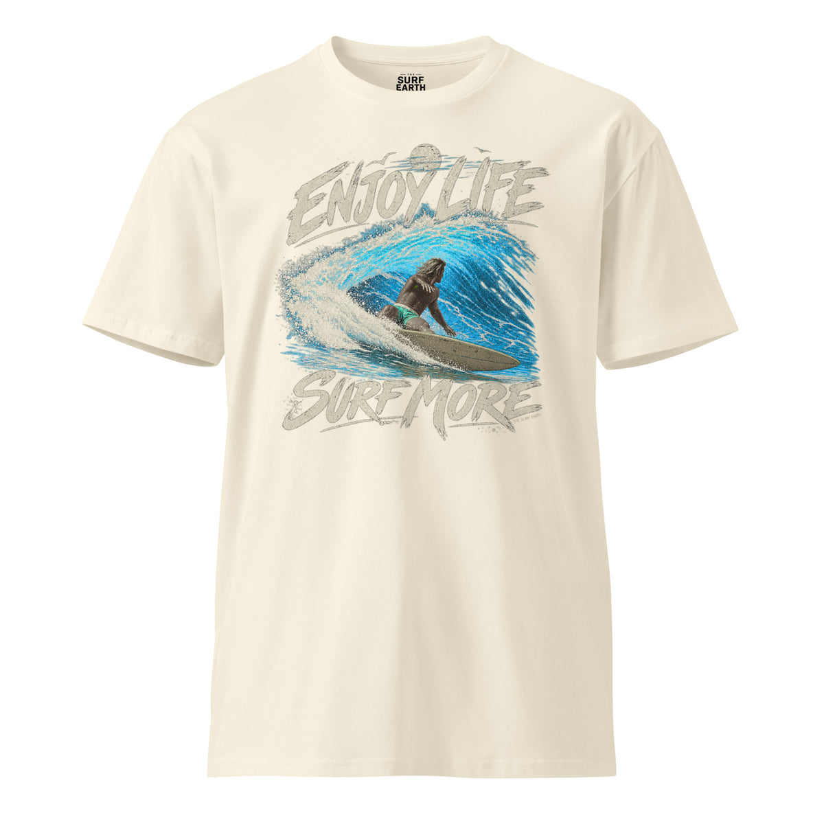 The Surf Earth Enjoy Life Surf More graphic tee in beige