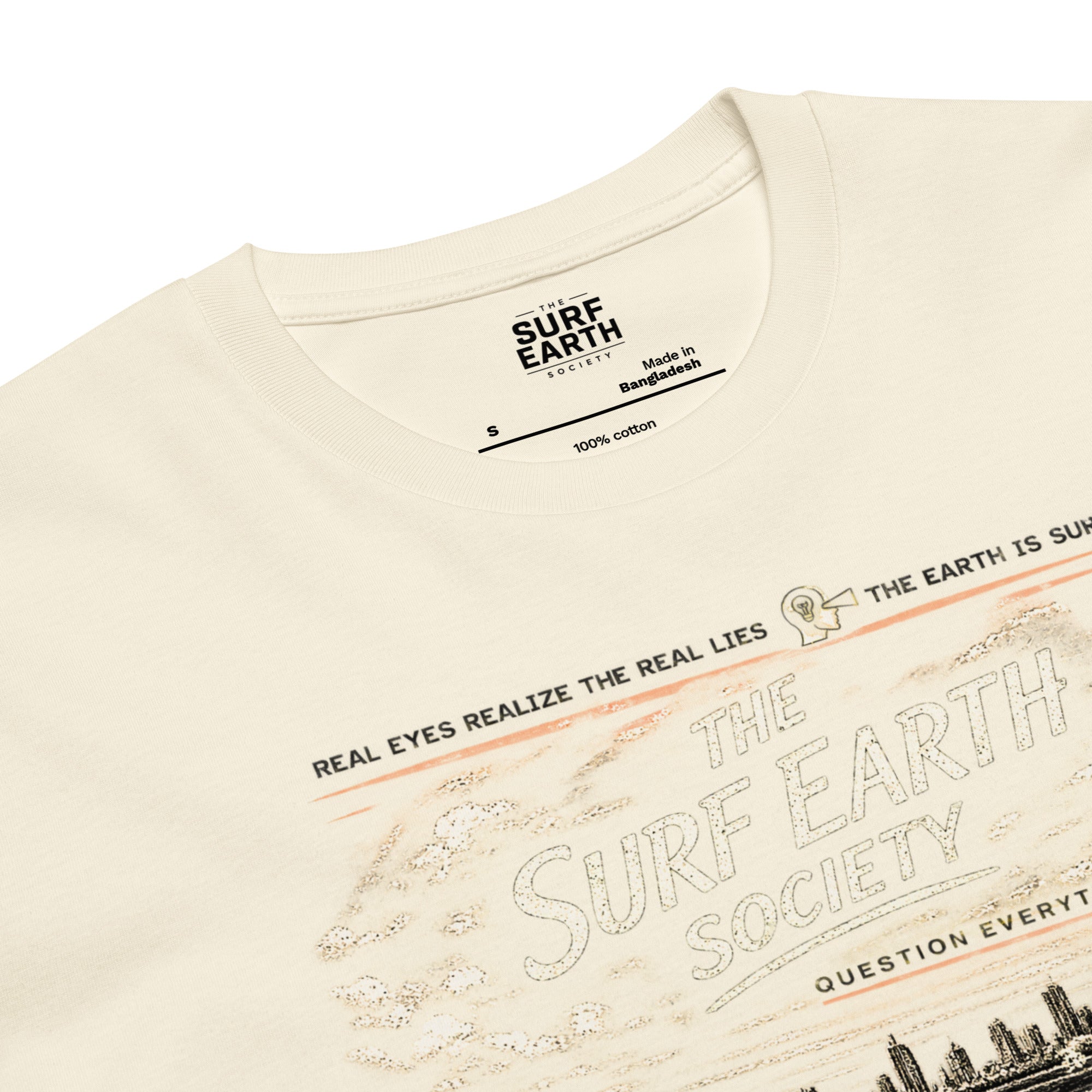 The Surf Earth Society Vintage Australia Rustic graphic tee in natural beige