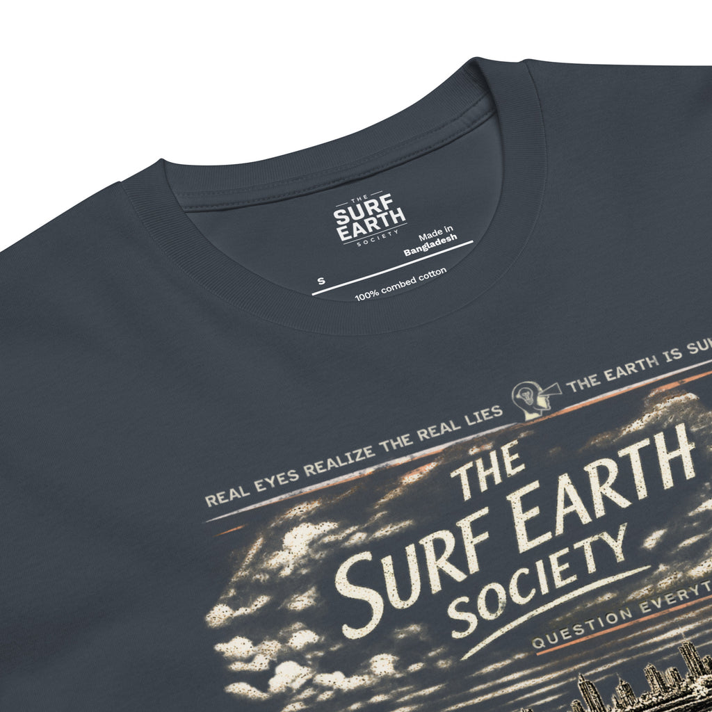 The Surf Earth Society Vintage Australia Rustic graphic tee in petrol blue